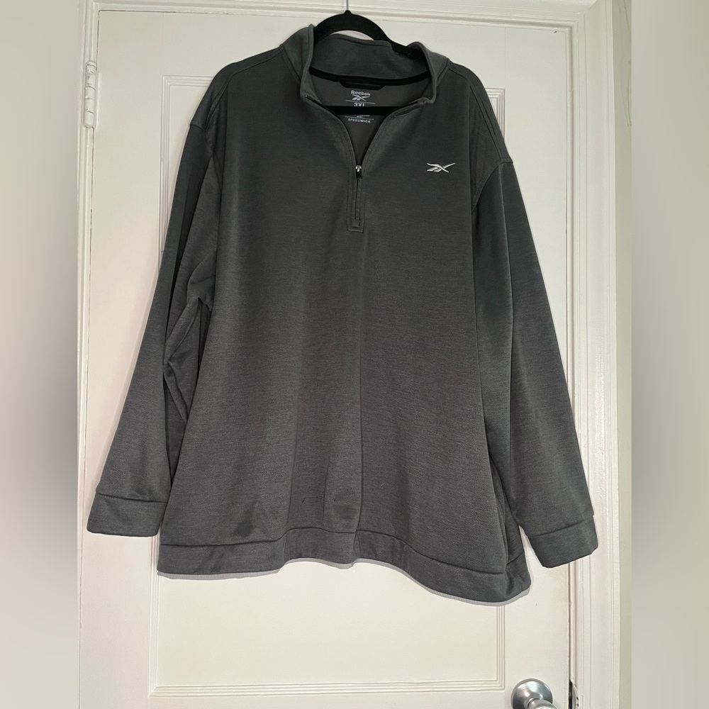 Reebok Charcoal Gray Half-Zip Sweater Pullover Men's 3XL
